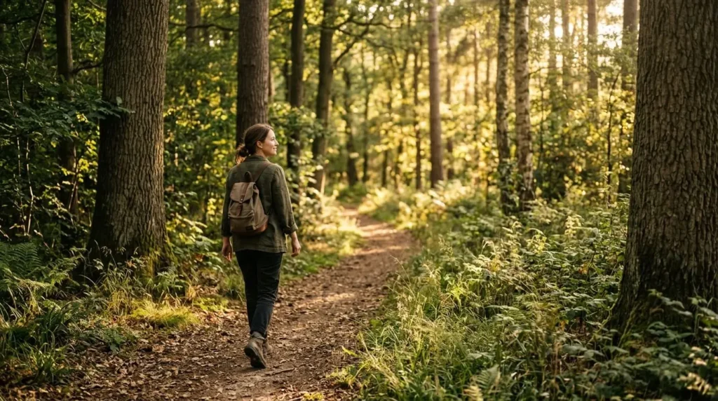 Signs of good mental health reflected through resilience mindfulness and emotional balance in nature